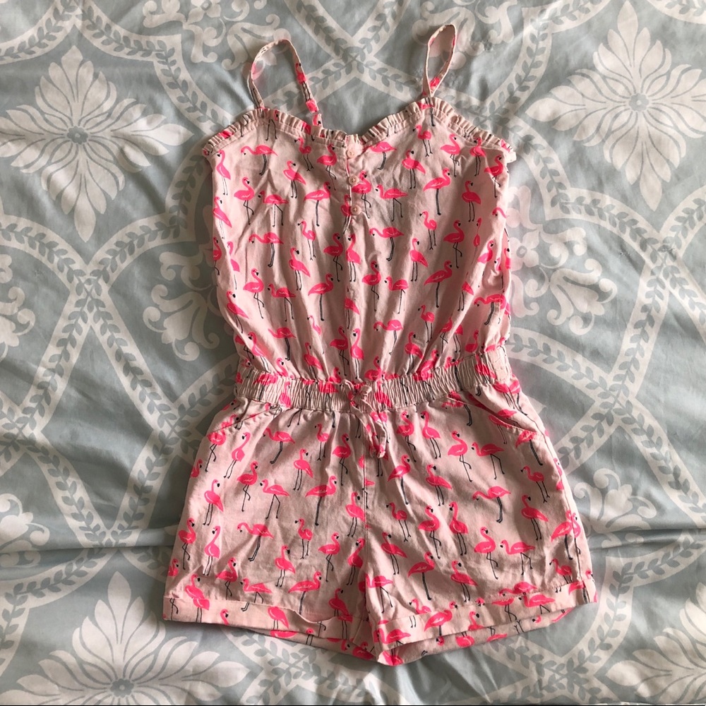 Gap girl’s flamingo romper